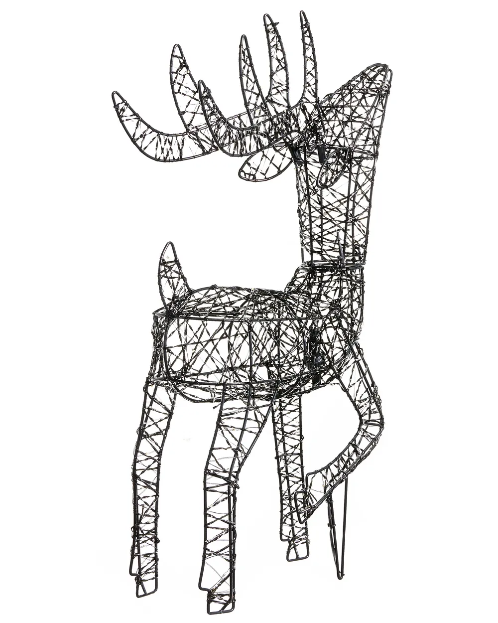 Outdoor Decoration LED RAVSJON 58 cm Reindeer Black_1020618