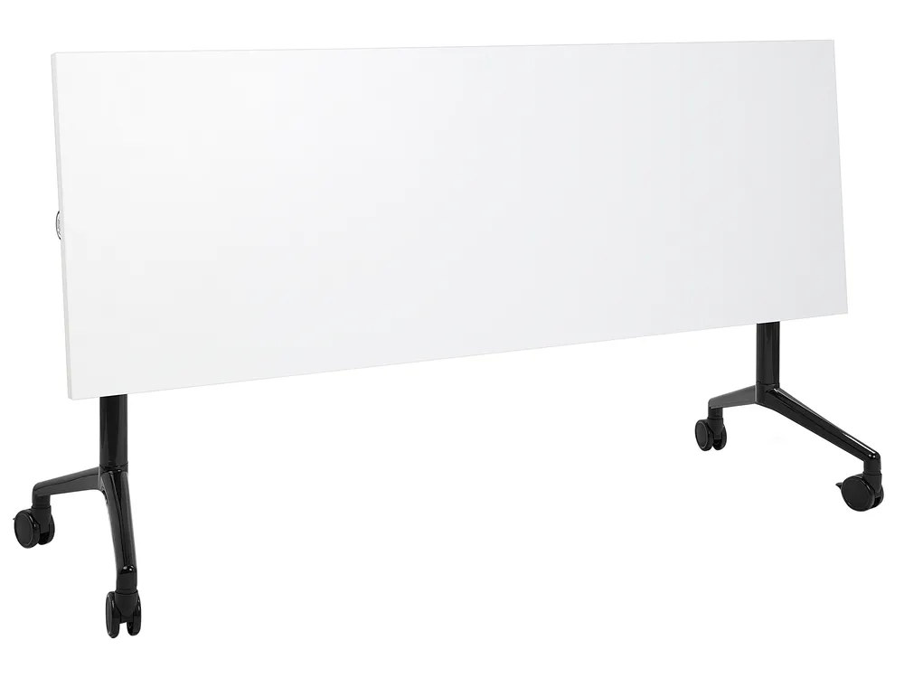 Foldable Office Desk CAVI 180 cm 60 cm with Wheels White_922300