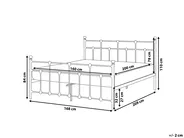 Bed Metal LYNX 160 x 200 cm (EU King Size) Black_807315