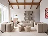 Living Room Set 5 Seater ANTOLA Boucle Beige