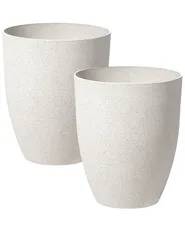 Set of 2 Plant Pots CROTON 43 cm Off-White_841611