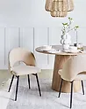 Set of 2 Dining Chairs ONAGA Boucle Beige
