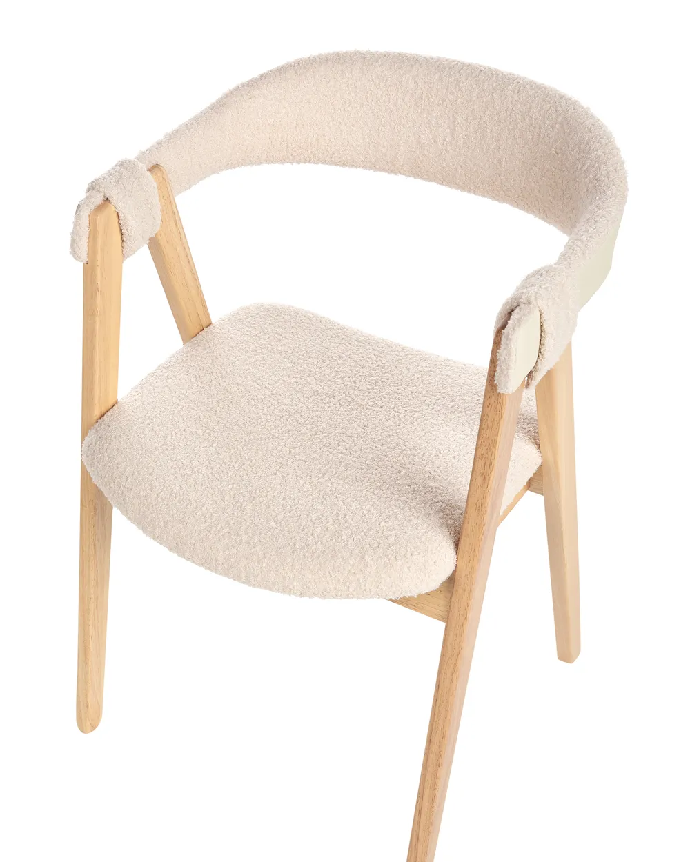 Set di 2 sedie da pranzo DAY Bouclé Marrone chiaro/Beige_949163