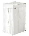 Laundry Basket with Lid APOTERI Metal White 72 L