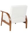 Faux Leather Armchair Off-White SKARA_927272