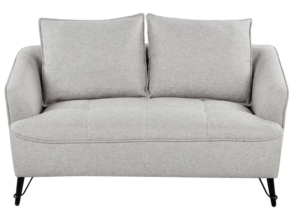 Living Room Set 5 Seater HOBRO Fabric Light Grey_949681