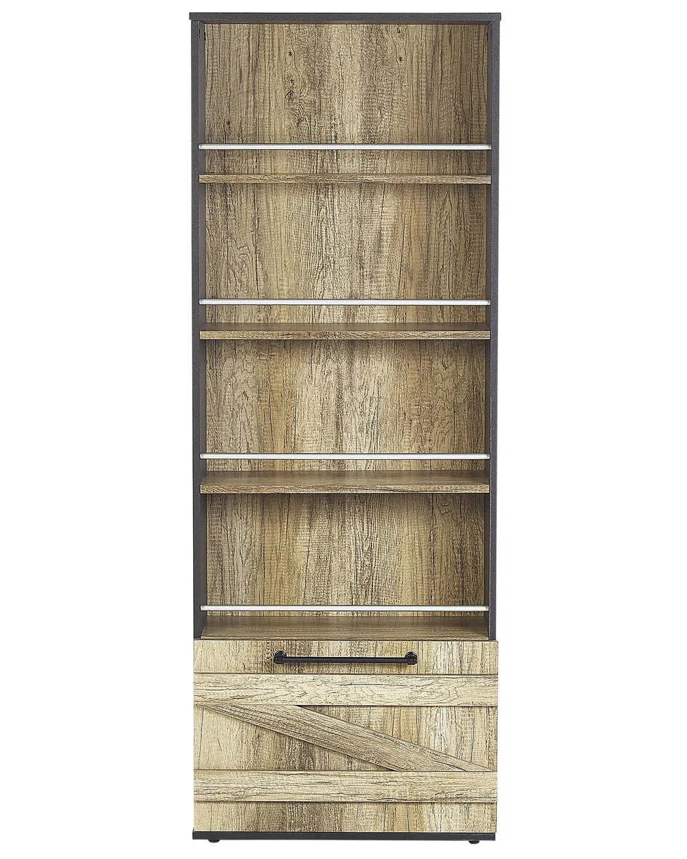 Regał na książki 4 półki SALTER 163 cm Brązowy/ czarny_778371