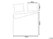 Komplet pościeli HARMONRIDGE 220 x 240 cm Bawełna satynowa Ciemnoniebieski_815034