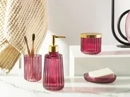 Set da 4 accessori per il bagno CARDENA Vetro Rosa_825306