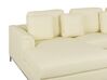 4-Sitzer Ecksofa Leder creme rechtsseitig OSLO_769126