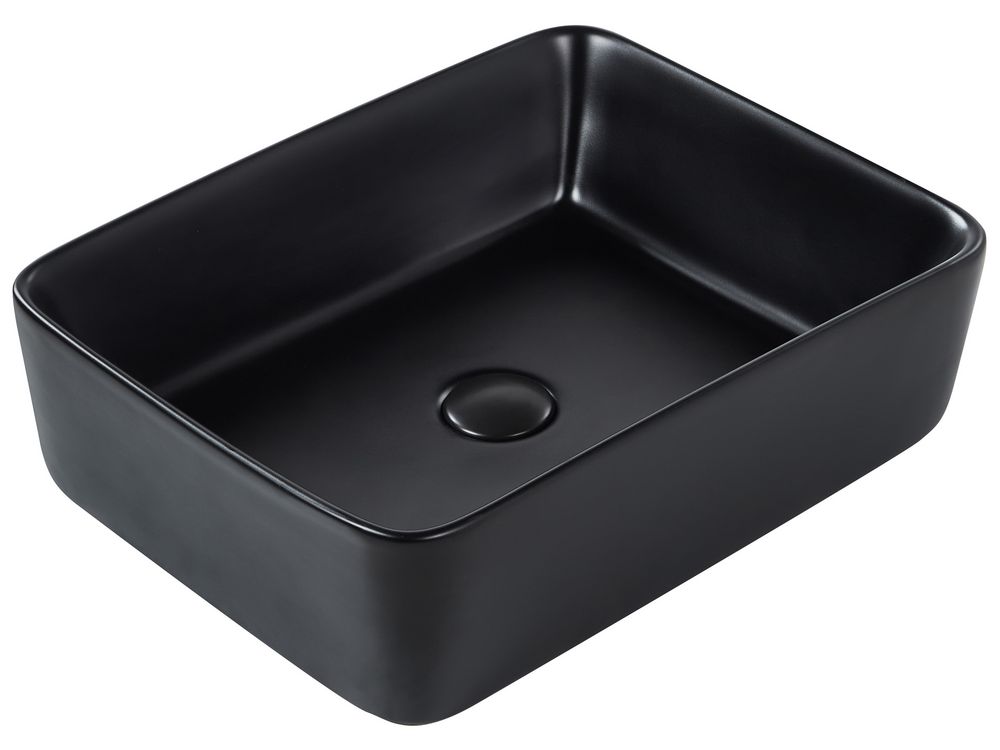 Aufsatzwaschbecken TRAVESIA 49 x 38 cm Keramik Schwarz
