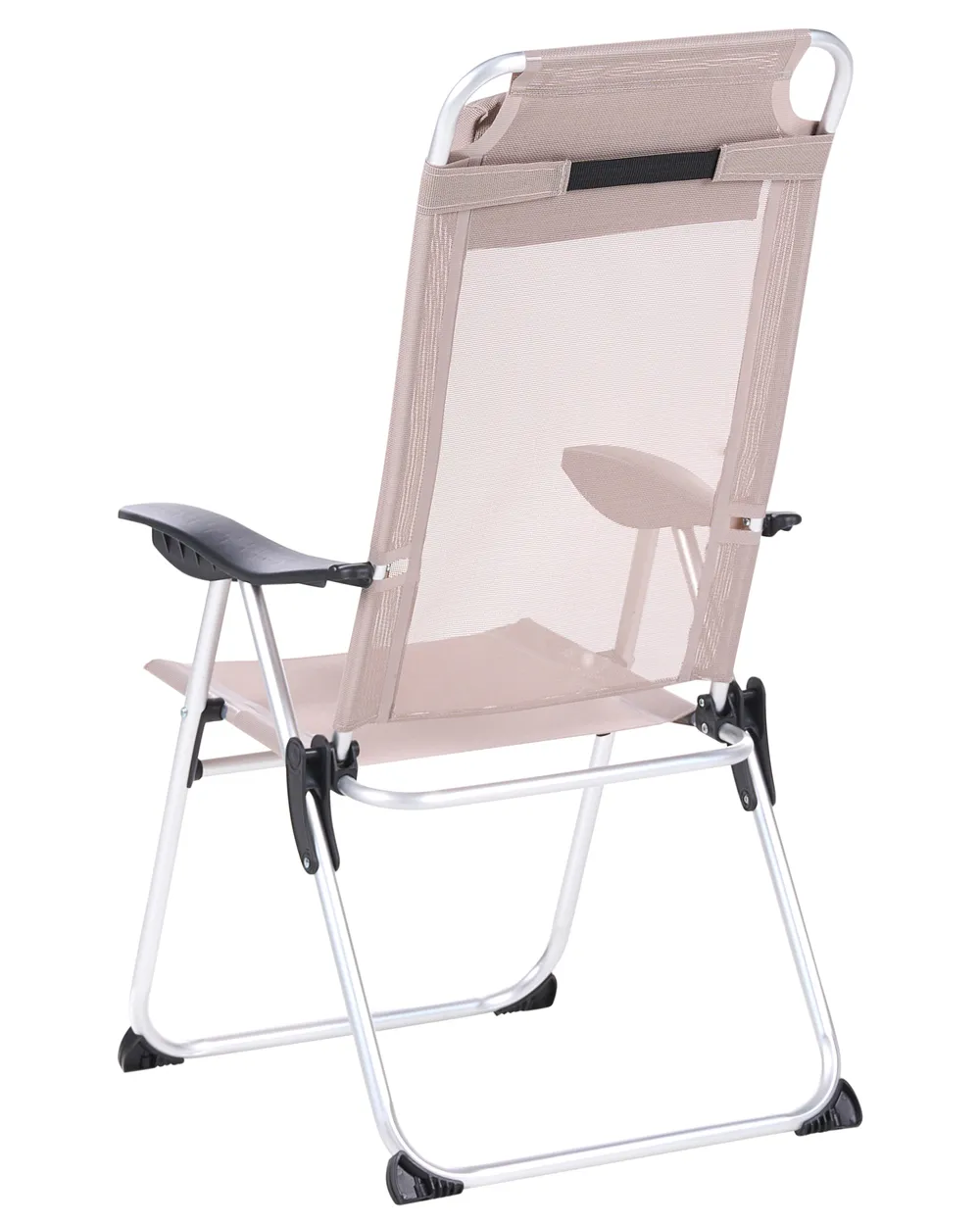 Set di 2 sedie da giardino ASINE Pieghevole Metallo Beige_1030648