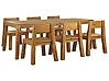 Garden Dining Set 6 Seater LIVORNO Acacia Wood Brown