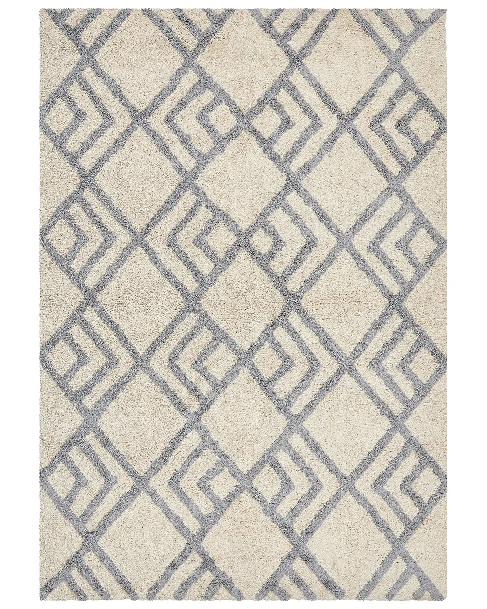 Cotton Area Rug  Beige and Grey NEVSEHIR Various Sizes