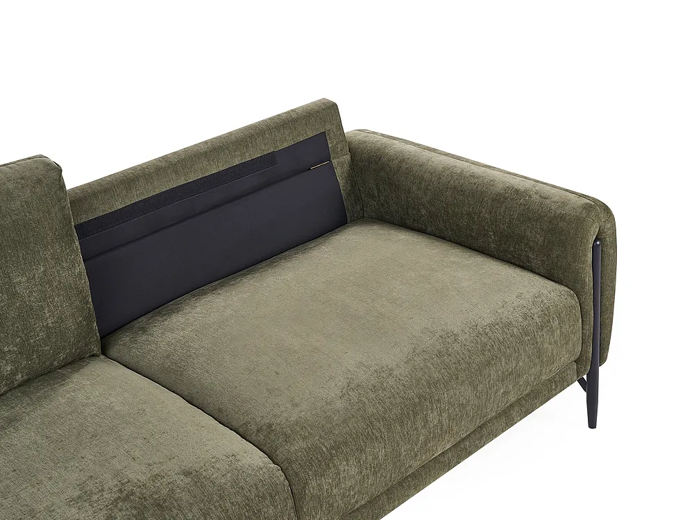 Sofa 3-Sitzer SKARO Chenillegewebe Grün_1156686