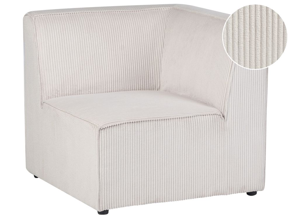 Eckmodul LEMVIG Cord Beige rechtsseitig