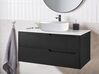 Bathroom Wall Mounted Cabinet 100 x 52 cm Black QUINTELA_934892