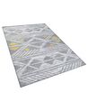 Area Rug 160 x 230 cm Grey with Yellow KARGI_755540