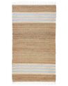 Jute Area Rug 80 x 150 cm Beige and Light Blue MIRZA_850084