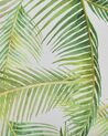 Set di 2 sedie legno di acacia chiaro crema motivo foglie di palma verde CINE_819251