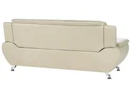 Living Room Set 6 Seater LEIRA Faux Leather Beige_1058764