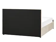 Bett mit Stauraum ROCHEFORT Samtstoff Beige 140 x 200 cm_857279