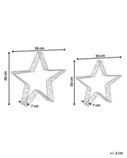 Lot de 2 décorations de Noël LED ITALLA 30/38 cm Étoile Doré_1169112