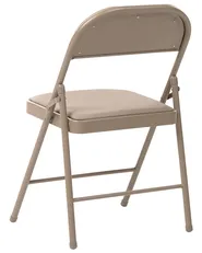 Set of 4 Folding Chairs SHASTA Metal Beige_1039661