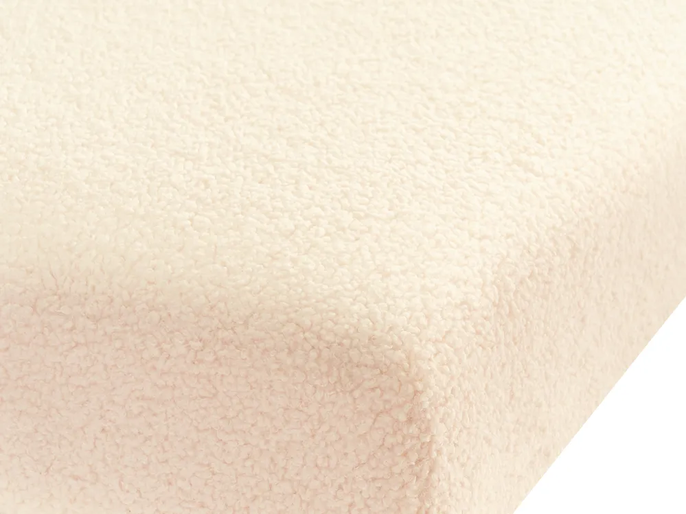 Upholstered Bench TAMRE Boucle Off-White/ Light Brown_985179