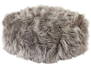 Faux Fur Pouffe Grey MUKKI