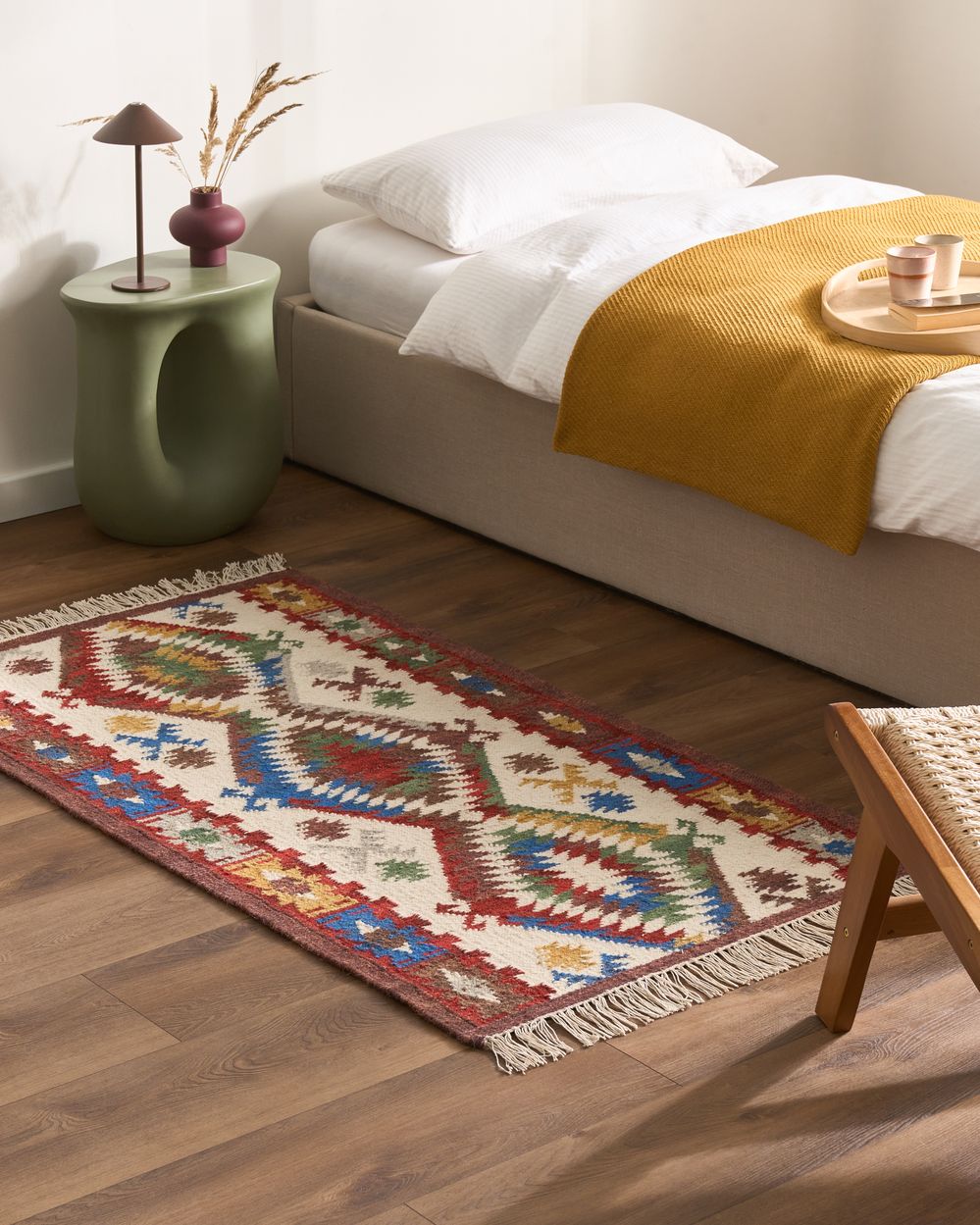 Tapete AREVIK Multicolor 80 x 150 cm Kilim Lã