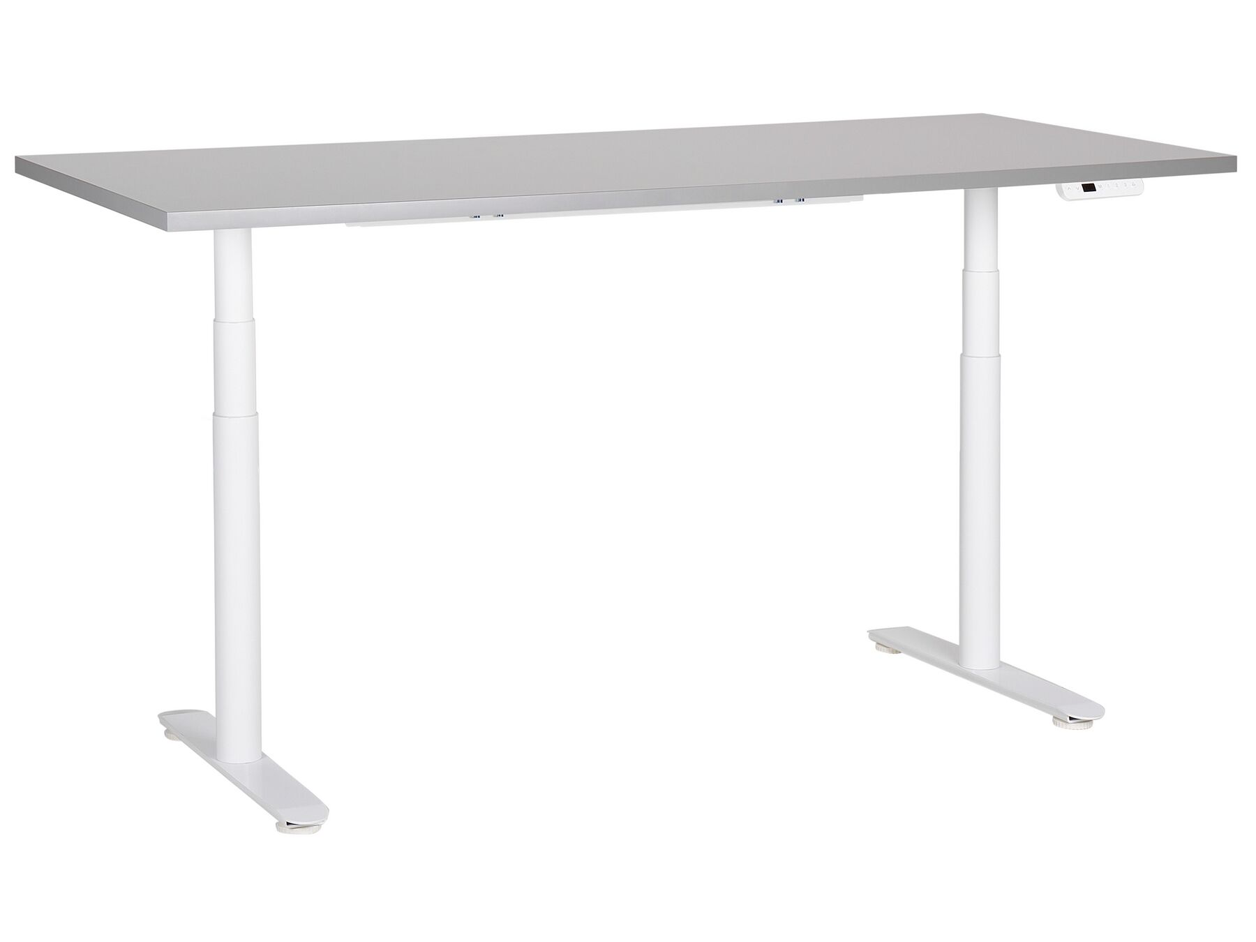 Bureau électrique à hauteur réglable 180 x 80 cm gris et blanc DESTINAS_899604