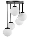 Lámpara colgante de 5 luces RIANA Vidrio Negro