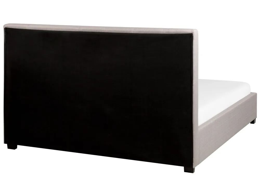 Bett mit Schubladen LA ROCHELLE Stoff Hellgrau 160 x 200 cm_744887
