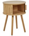 Round Bedside Table Light Wood SELAH_935545