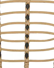 Set of 6 Garden Chairs with Cushions PRATELLO PE Rattan Natural_868034