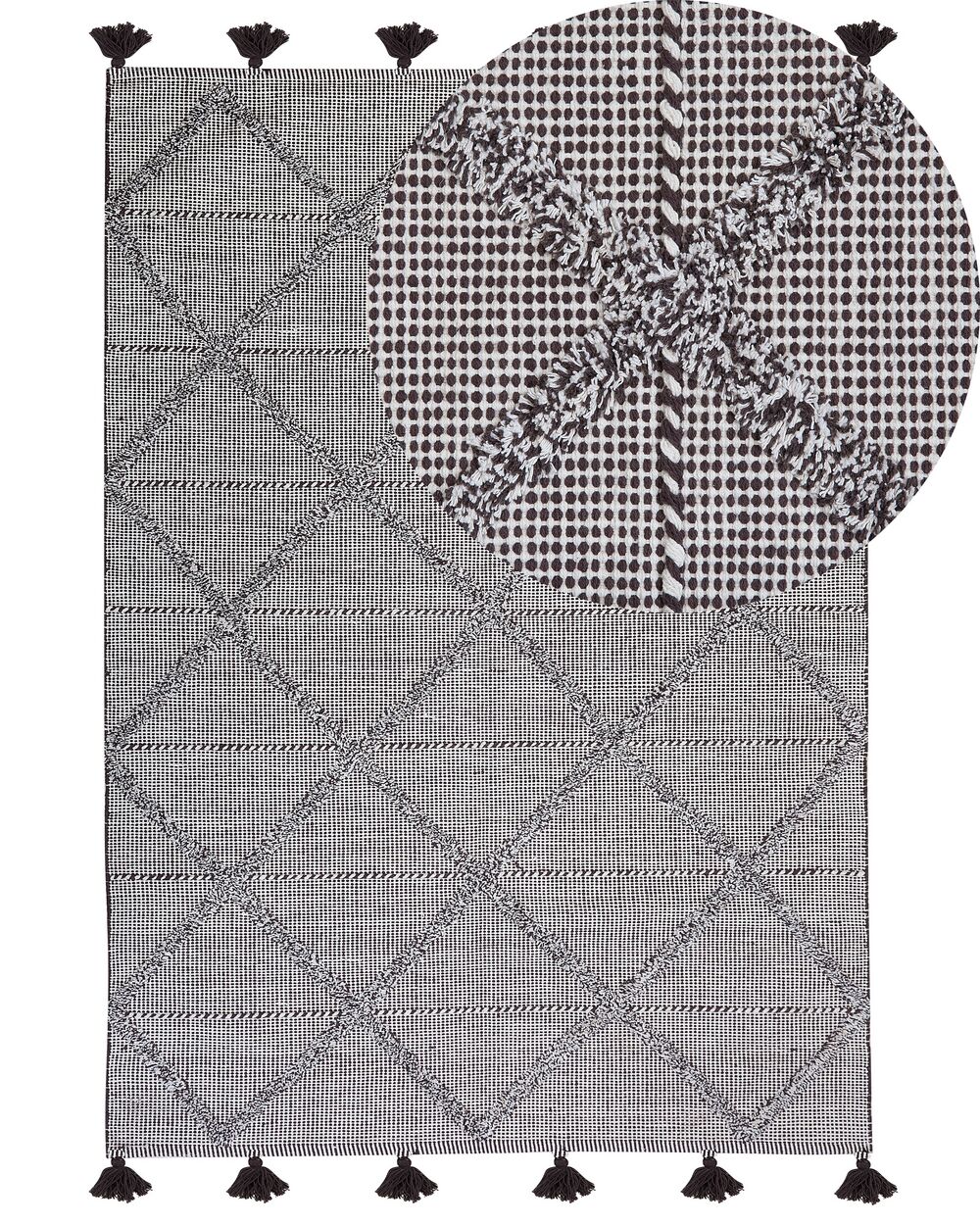 Vloerkleed TUZLA Bruin 140 x 200 cm Katoen