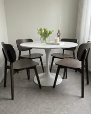Set of 2 Dining Chairs OVERLY Wood Dark Ash Wood_1062149