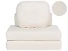 Single Sofa Bed OLDEN Boucle White