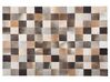 Hnědý kožený patchwork koberec 160x230 cm SOKE_806649