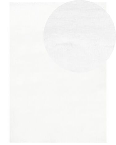 Koberec z umelej zajačej kožušiny 160 x 230 cm biely MIRPUR