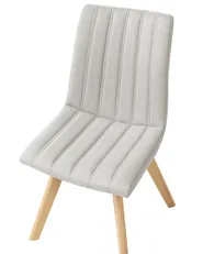 Set of 2 Dining Chairs CALGARY Fabric Light Grey_958407