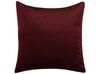 Lot de 2 coussins décoratifs en velours rouge bordeaux 45 x 45 cm CALLA_769113