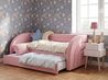 Ausziehbett Bouclé ALBIAC 90 x 200 cm Pastellrosa