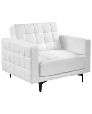 Armchair ABERDEEN Faux Leather White_1038778