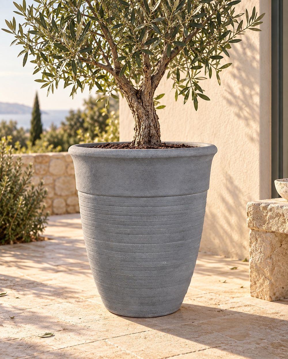 Plant Pot KATALIMA 43 cm Grey