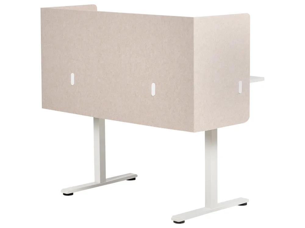 Desk Screen SOLOA 210 x 61 cm Beige_1014933