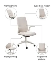 Kontorstol CAPTAIN Beige_1073360