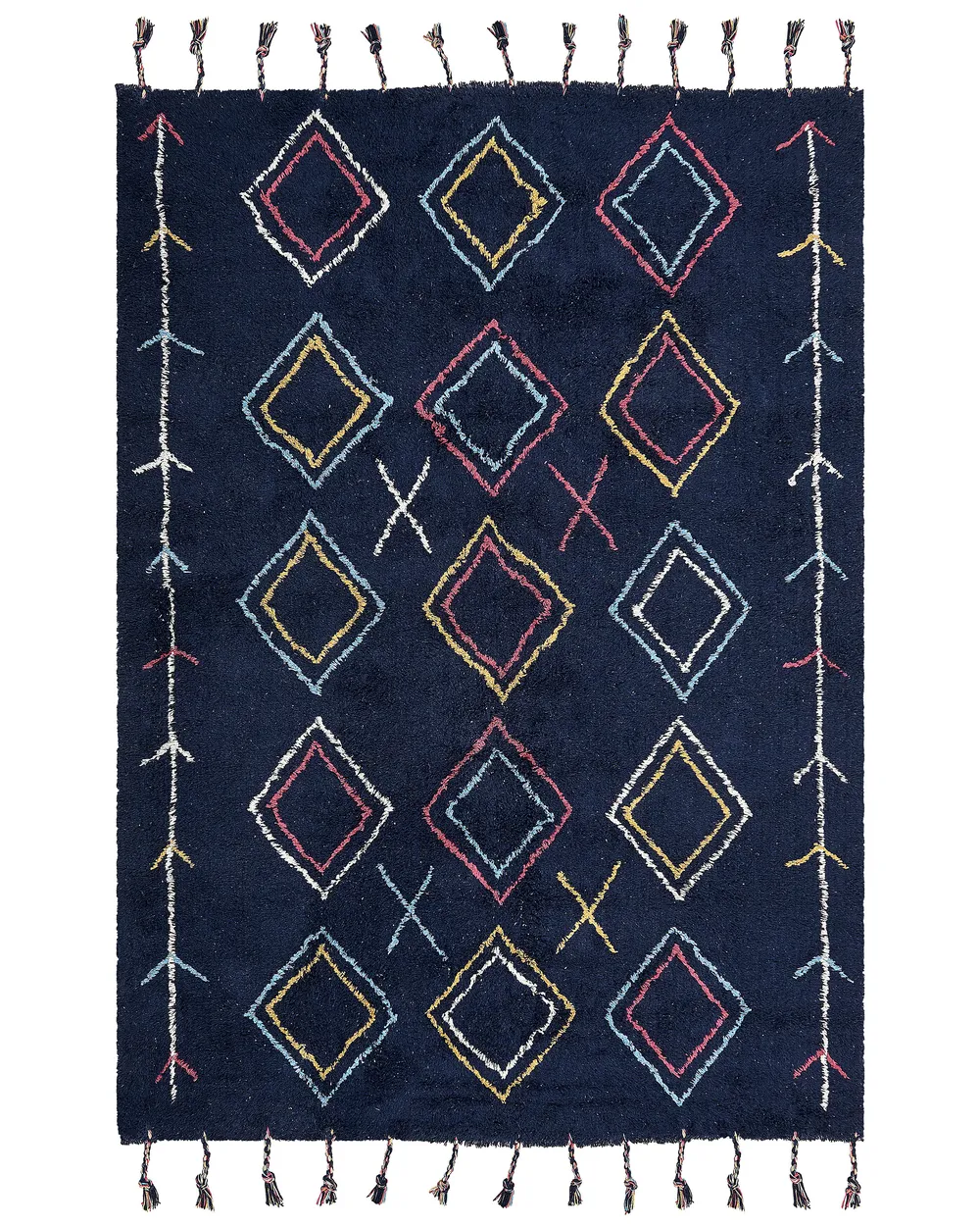 Tappeto CORUM Nero 160 x 230 cm Cotone