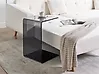 Side Table LOURDES Tempered Glass Black
